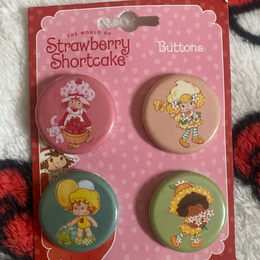 Button Set - Pink, Cream, Green